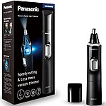 Panasonic ER-GN300 trymer do zarostu, nosa i uszu (silnik o wysokim momencie obrotowym, ostrze z 2 krawędziami tnącymi, zasilanie bateryjne), czarny