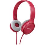 Panasonic RP-HF100 stylowe słuchawki nauszne przewodowe (30mm przetwornik z magnesem neodymowym, składane do wewnątrz, wygodna konstrukcja), różowe