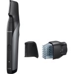 Panasonic ER-GK80 trymer do zarostu I-Shaper (10 ustawień długości w zakresie 3-12mm, nasadka grzebieniowa, ładowanie 1h, bezprzewodowy), srebrny