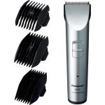 Panasonic ER1411S501 profesjonalny trymer do włosów (6 długości, 3 nasadki grzebieniowe, kontrolka stanu ładowania, ładowanie 1h), srebrny