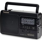 Panasonic RF-3500E9 przenośne radio (radioodbiornik FM/AM/LW/SW, analogowy tuner, zasilanie sieciowe lub bateryjne, przełącznik trybu dźwięku), czarne