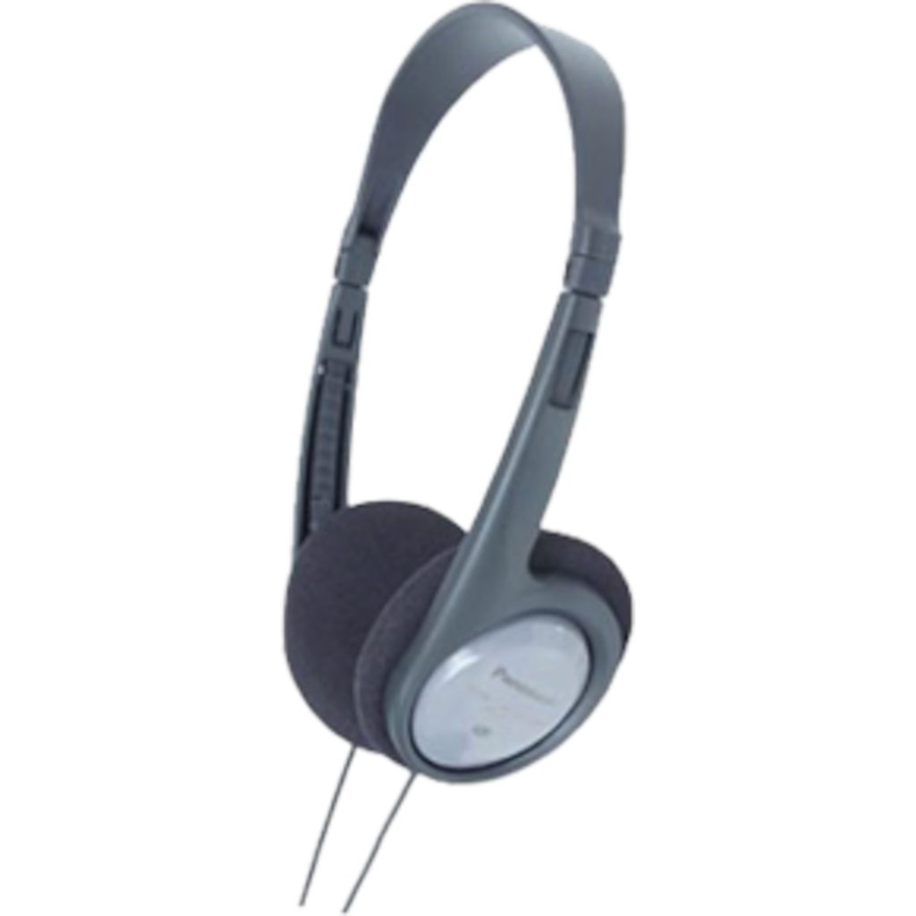 Back to School 2026 4 Panasonic RP-HT090 lekkie słuchawki nauszne przewodowe (5m kabel z regulacją głośności, głośniki 30mm ergonomiczna taśma nagłowna, system XBS), szare