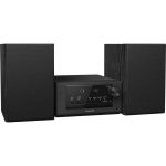 Panasonic SC-PM702 mikrowieża z CD i radiem FM (DAB+, 80W, Bluetooth, USB, 2-drożny system głośnikowy, Sound Remastering, regulacja basów), czarna