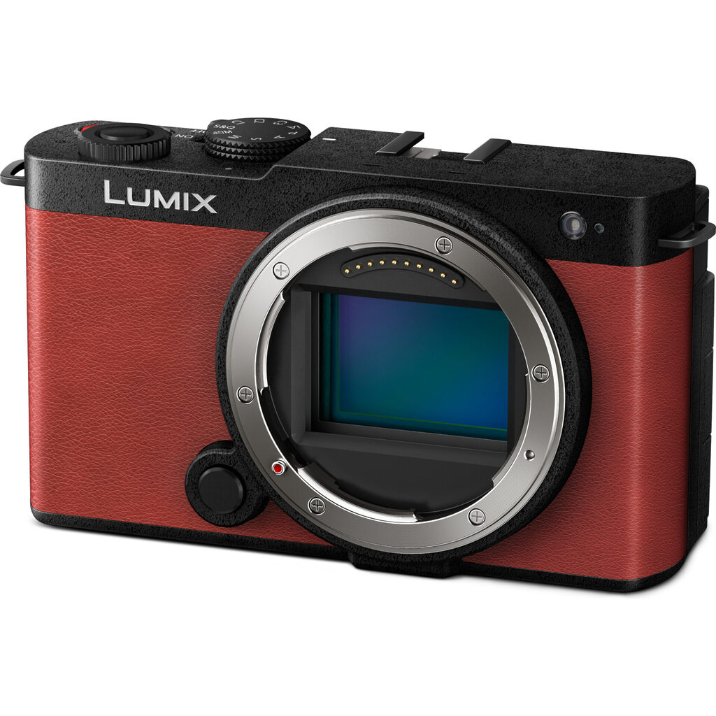 Panasonic DC-S9 Lumix kompaktowy pełnoklatkowy aparat bezlusterkowy (24.2MP, elastyczne kadrowanie, LUMIX Lab, fazowy hybrydowy AF), czerwony