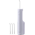 Panasonic EW-DJ27 akumulatorowy irygator (4 dysze w zestawie, 5 poziomów ciśnienia, ładowarka bezkontaktowa, zbiornik na wodę 200ml), fioletowy