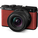 Panasonic DC-S9N Lumix kompaktowy pełnoklatkowy aparat bezlusterkowy DC-S9 + obiektyw S-R1840 (24.2MP, elastyczne kadrowanie, LUMIX Lab), czerwony