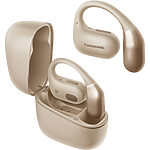 Panasonic RB-F10 otwarte słuchawki bezprzewodowe (nie zatykają kanałów usznych, 2 mikrofony, ENC, Bluetooth, Multipoint, wodoodporność IPX4), beżowe