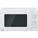 Panasonic NN-SM21QW kompaktowa kuchenka mikrofalowa (800W, 5 poziomów mocy, obrotowy talerz o średnicy 255mm, sterowanie pokrętłem), biała