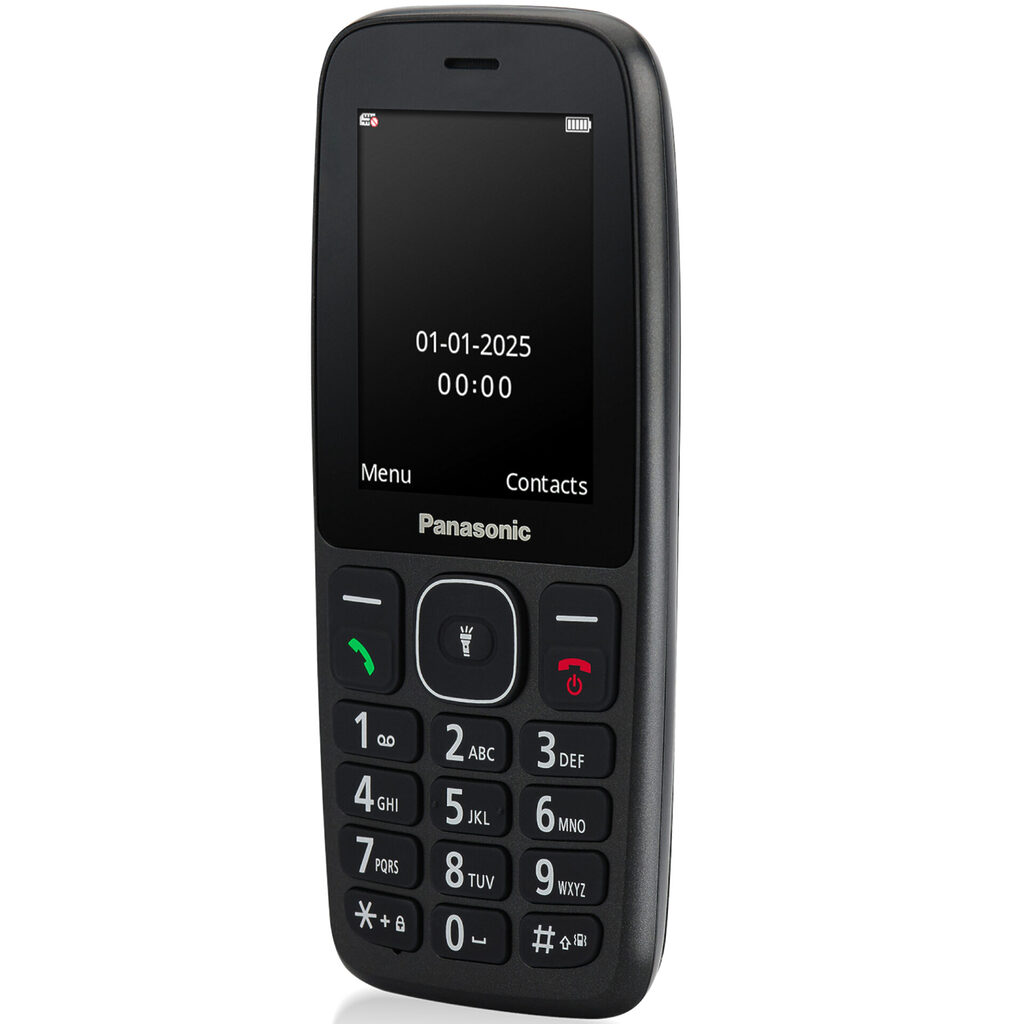 Back to school 2025 13 Panasonic KX-TF400 łatwy w obsłudze telefon komórkowy 4G dla seniora (duży ekran 2,4", aparat, tryb głośnomówiący, Bluetooth, do 5h rozmów), czarny