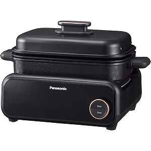 Panasonic NF-GM400 multicooker stołowe urządzenie wielofunkcyjne 4 w 1 (temperatura 40–250 stopni, 9 programów, tryb manualny, wbudowany wyciąg dymu)