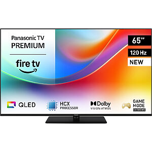 Panasonic TV-65W85B telewizor 4K QLED z innowacyjnym systemem Premium Fire TV 65" (DVB-T2/HEVC, procesor HCX, Dolby Vision, Surround Sound Pro)