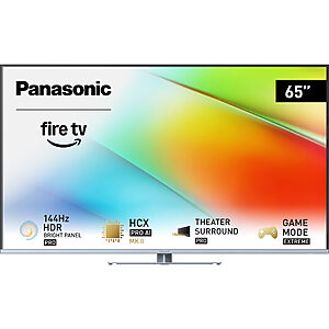 Panasonic TV-65W93B telewizor LED 4K HDR z innowacyjnym systemem Premium Fire TV 65" (DVB-T2/HEVC, 144Hz HDR Bright Panel Pro, HCX Pro AI MKII)