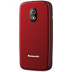 Panasonic KX-TU410 telefon komórkowy 4G niezbędnymi funkcjami (ekran 2.4", Clear Voice VoLTE, czas rozmów do 8 godzin, tryb głośnomówiący), czerwony