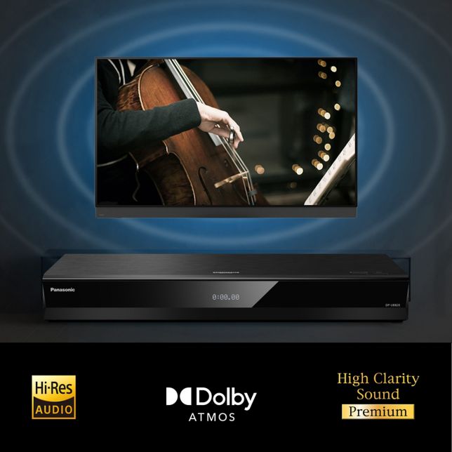 Panasonic DP-UB820AGK Panasonic DP-UB820AG odtwarzacz Blu-ray Ultra HD (procesor HCX, 4K, obsługa wielu formatów HDR, wielokanałowe wyjście analogowe dźwięku 7.1) 6 Odtwarzanie dźwięku o wysokiej rozdzielczości zapewnia szczegółowy dźwięk o jakości typu studio master